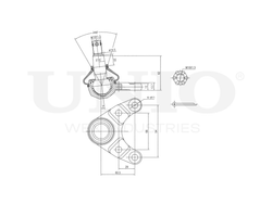 Опора шаровая передняя нижняя UNIO SSP-20025