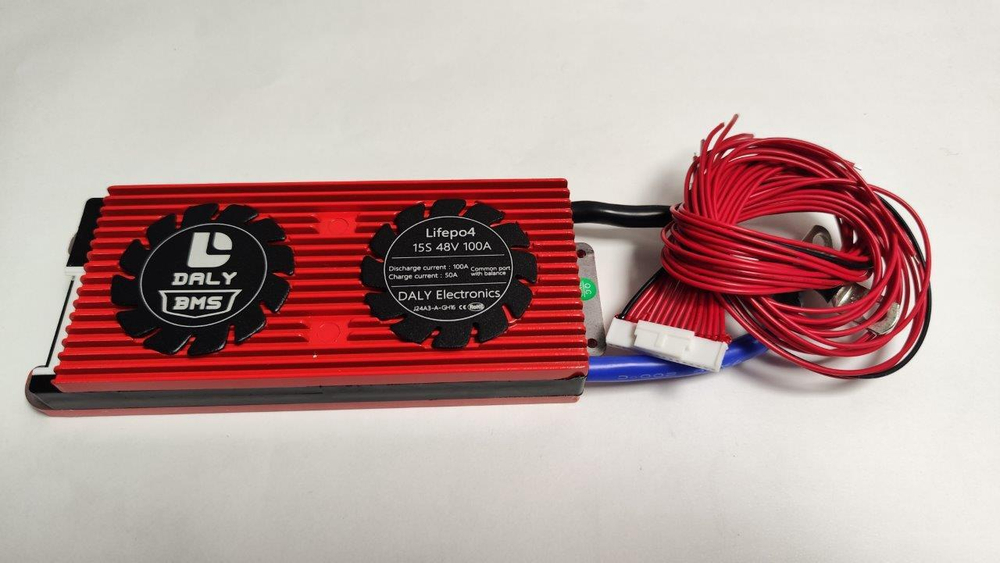 Плата контроля BMS LiFePO4 15S 48V 100A