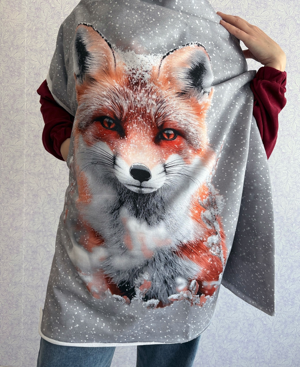 ЗИМНЯЯ ЛИСА - Футер 2х-нитка с лайкрой, компакт пенье (ДЖ69 Маша) (к1 поперечные прожилки)