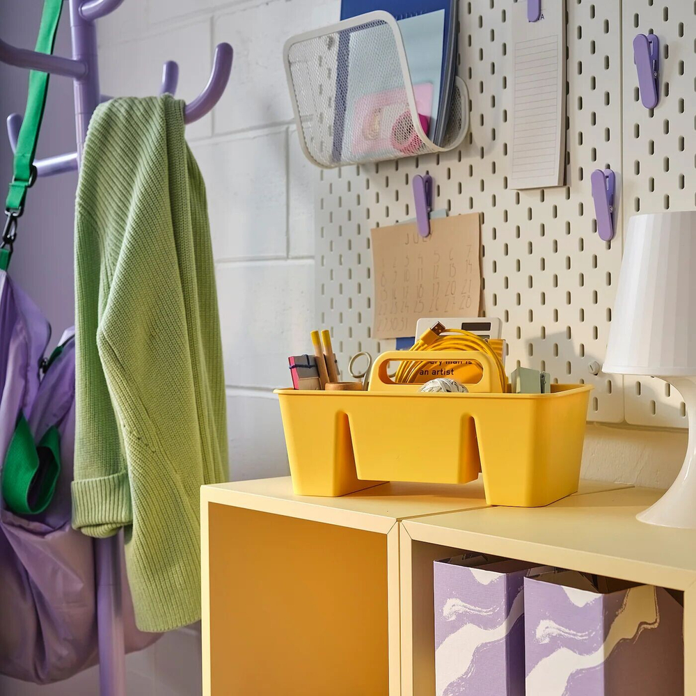 Органайзер для стола Stava, 32х18х16 см, полипропилен, желтый