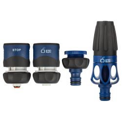 GAKP12-091 GREEN APPLE комплект для полива (наконечник, штуцер, коннектор, коннектор с аквастопом) (