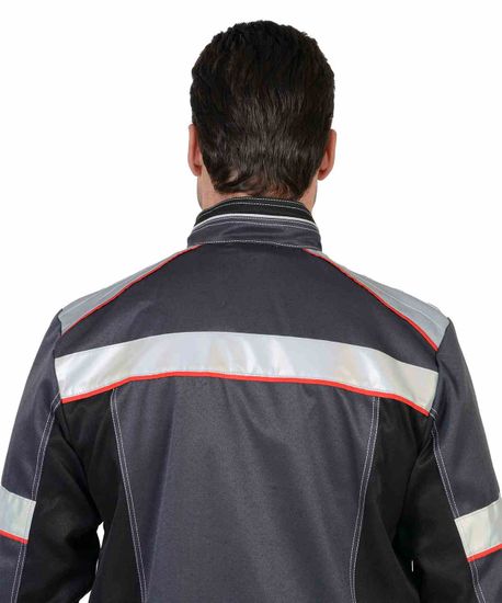 Костюм "Сириус-Полином" полукомбинезон (т.серый/черный/красный)