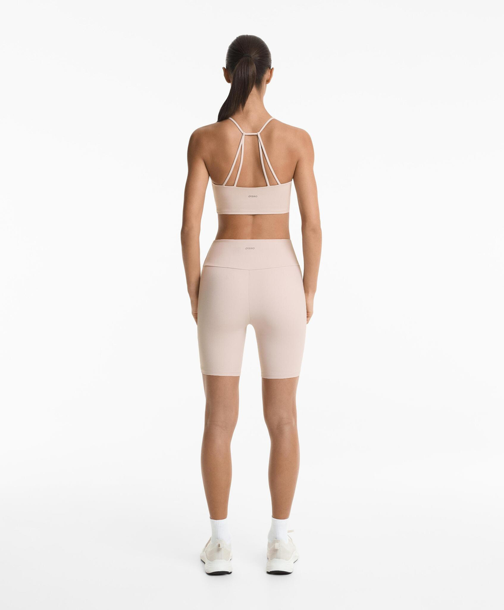 Oysho Майка-кроссовер Comfortlux, бежевый