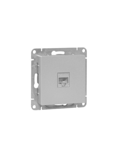 Розетка компьютерная 1-м СП Эпика RJ45 кат.5 механизм алюм. EKF UP1-SOA-RJ45-5