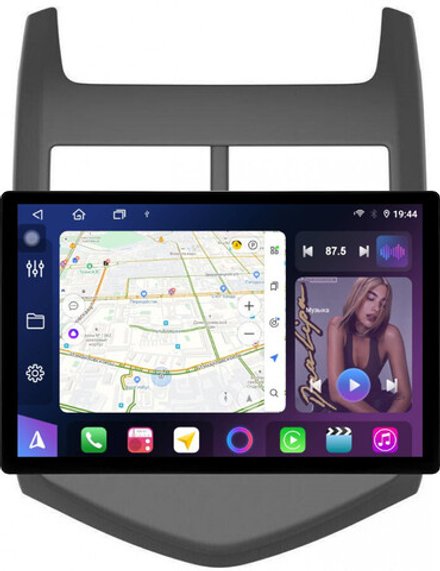 Магнитола для Chevrolet Aveo 2 2012-2015 - FarCar BX877 монитор 13" 2K QLED на Android 13, TS10, 6+128, CarPlay, 4G SIM-слот