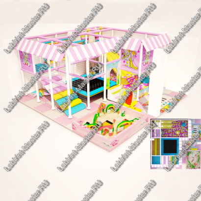 Детский игровой лабиринт "Розовое путешествие"