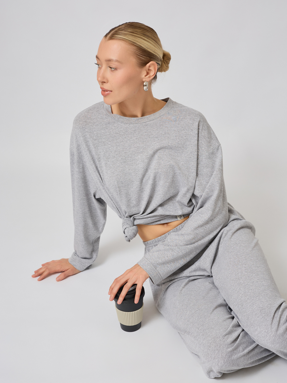 Лонгслив базовый оверсайз из вискозы