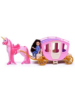 Игровой набор Карета с лошадью и куклой (631A)