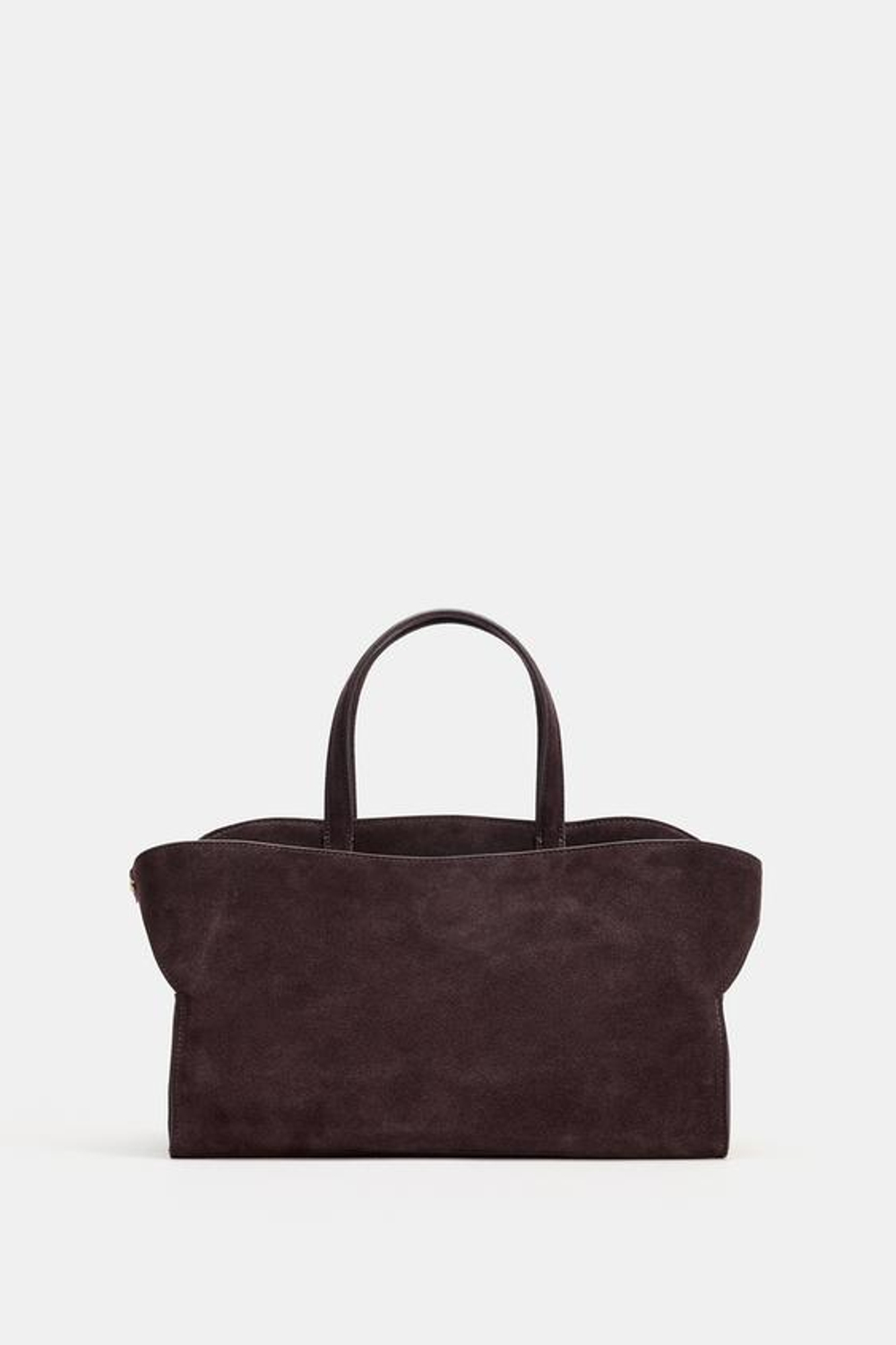 ZARA ГОРОДСКАЯ КОЖАНАЯ СУМКА, КОРИЧНЕВЫЙ