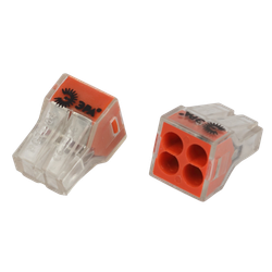 Клемма ЭРА NO-225-364 быстрозажимная 773-604 прозрачная 4-проводная 0.75-4.0 мм2 (упаковка 50 шт.)