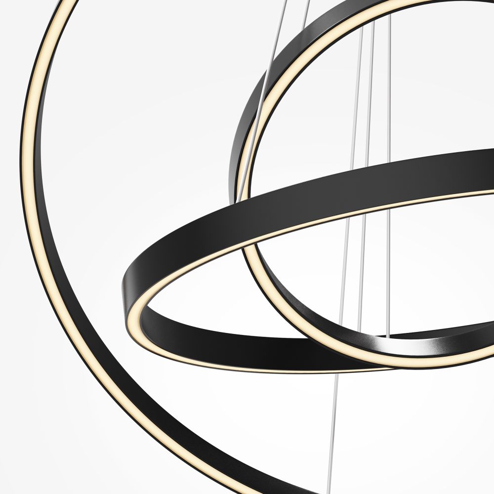 Люстра подвесная светодиодная Maytoni Rim MOD058PL-L100BK