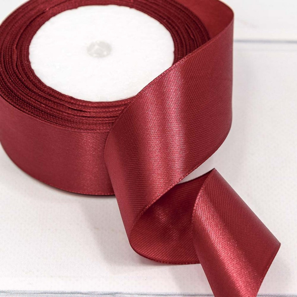 Лента Атласная 3,8см х 28м Сатин (Красный)