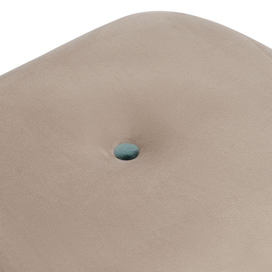 Пуф pea, велюр, бежевый/сине-зеленый