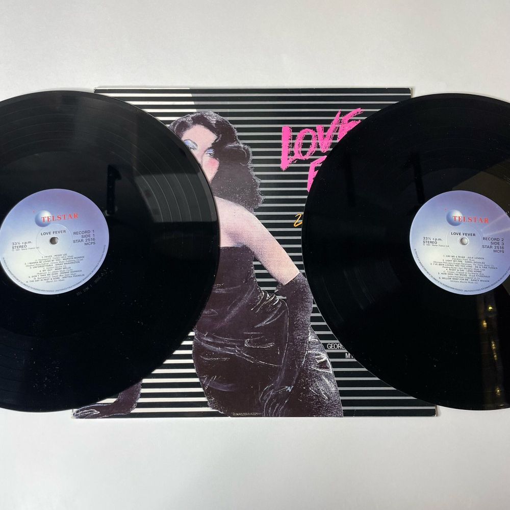 Винтажная виниловая пластинка LP Сборник Love Fever (France 1991) (Peggy Lee, Marilyn Monroe, Aretha Franklin, Billie Holiday, Julie London)