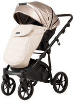 Детская коляска Adamex Nola Deluxe 3 в 1 N-SD10 (СВ.БЕЖ КОЖА + БЕЖ.ПЕРЛ.КОЖА)