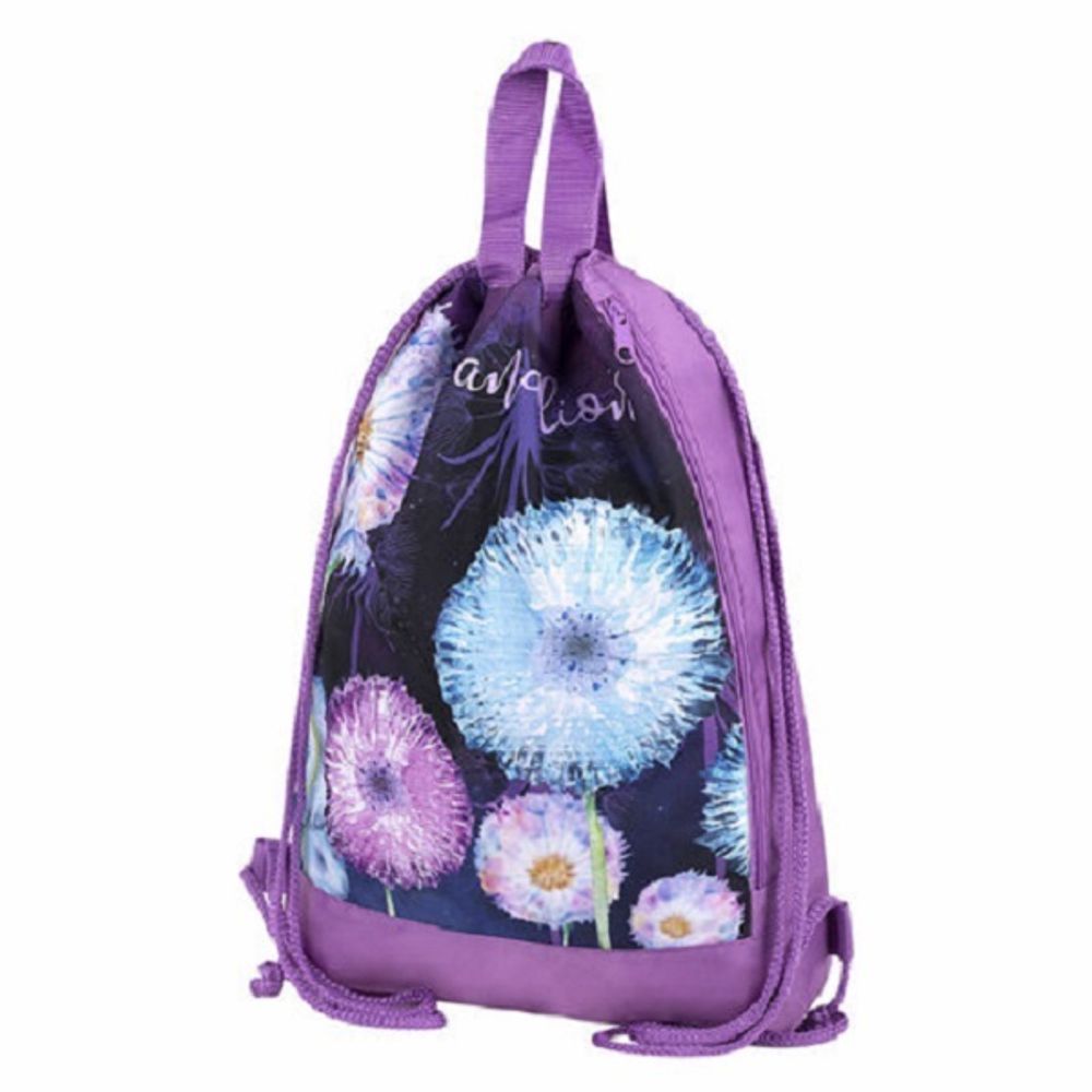 Мешок для обуви 1 отделение, Юнландия Flowers, 46*36см, с ручками, боковой карман на молнии