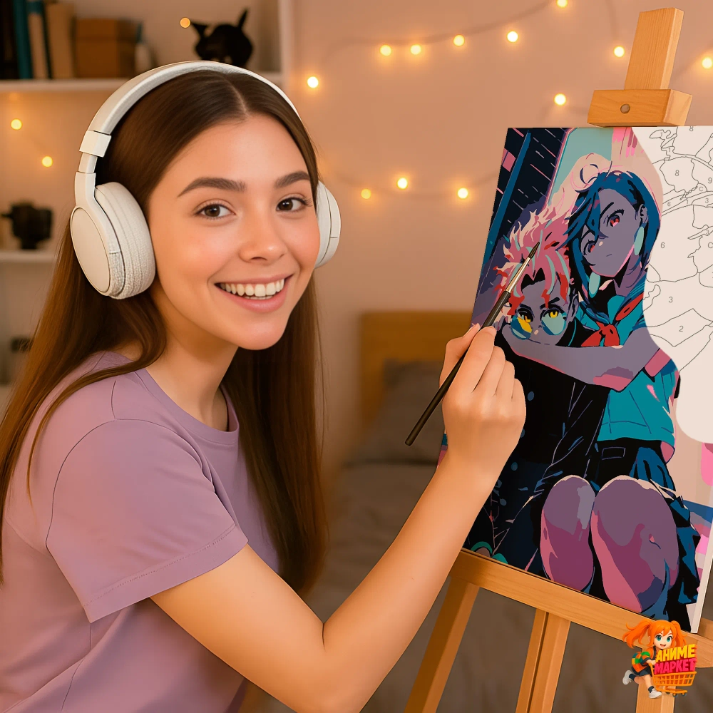 Картина по номерам DanDaDan Кэн Такакура, Момо Аясэ