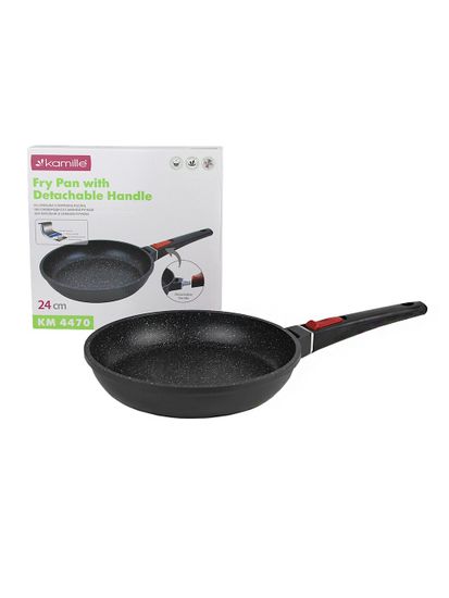Сковорода 24 см. из литого алюминия Kamille KM 4470 со съемной ручкой