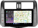 Магнитола для Toyota Land Cruiser Prado 150 2009-2013 (взамен 7" навигации) - Carmedia EW-9613-2 QLed, Android 13, TS20, CarPlay, SIM-слот