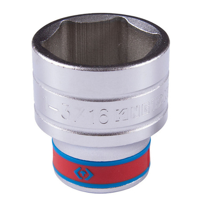 KING TONY (433538S) Головка торцевая стандартная шестигранная 1/2", дюймовая 1-3/16"