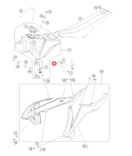 Шланг топливный KTM, HQV, GASGAS MC-65
