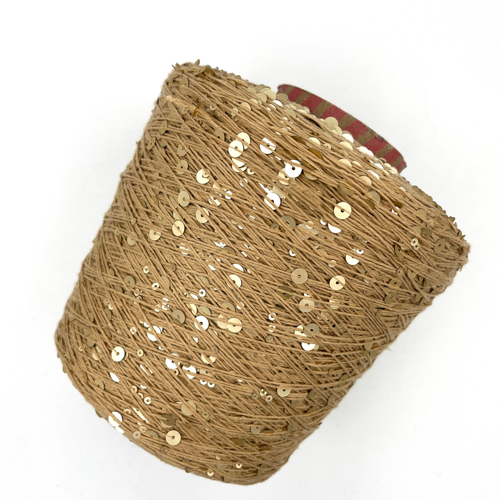 Королевские пайетки (3 и 6 мм), хлопок 100%, 330 м в 100 г ,пшеница