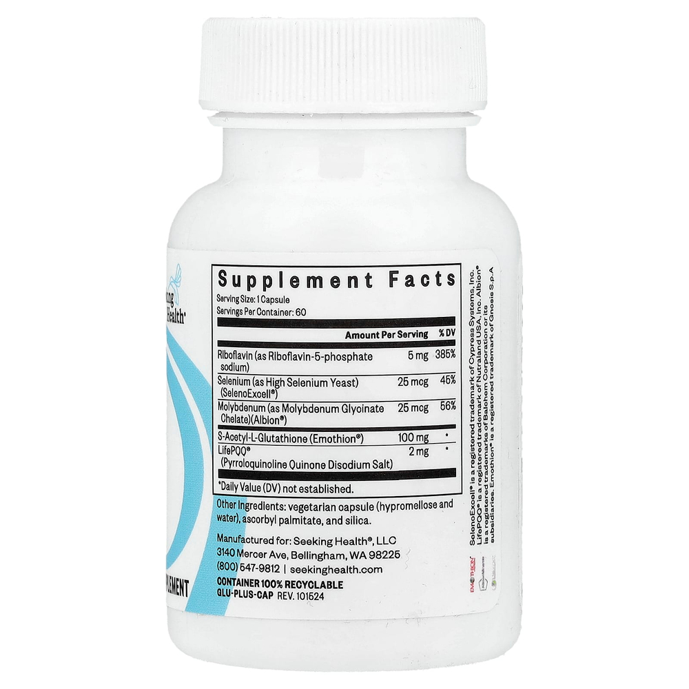 Seeking Health, Glutathione Plus с CoFactors, 60 капсул
