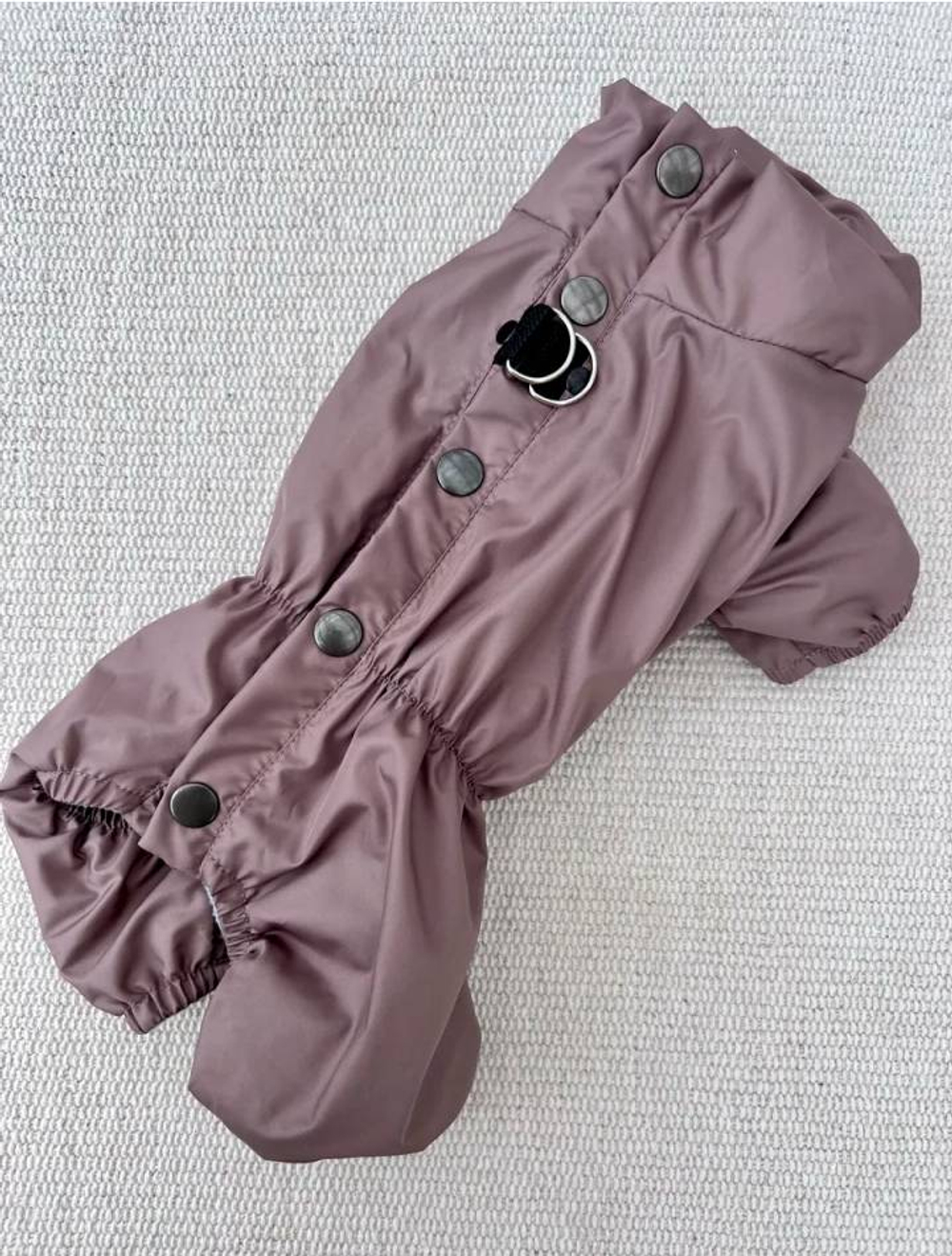 Комбинезон-дождевик для собак с кнопками на спинке (девочка) какао