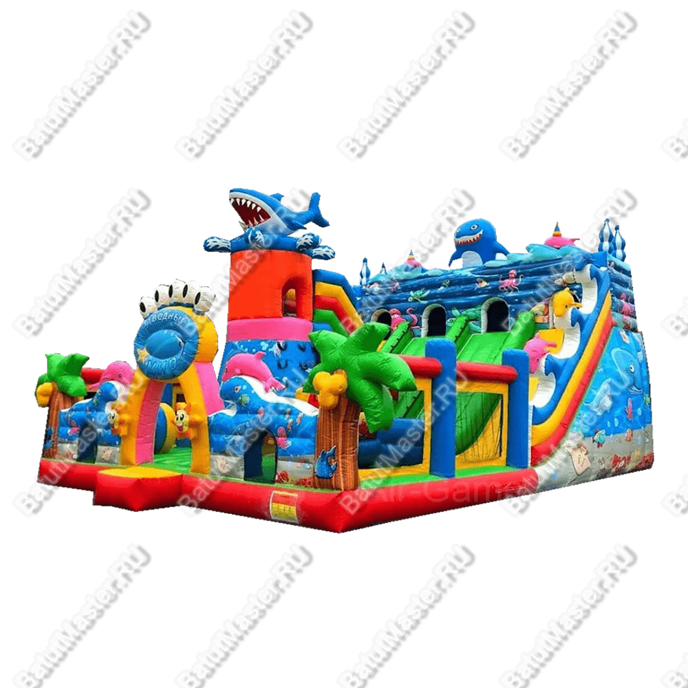 Коммерческий надувной батут "На гребне волны" 12*8*6 м