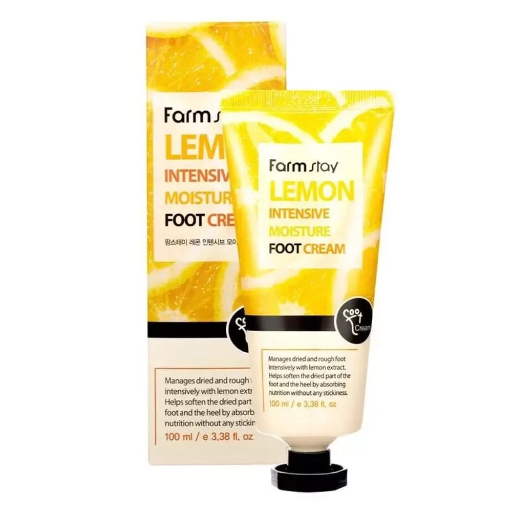 FarmStay Крем для ног смягчающий с экстрактом лимона - Lemon intensive moisture foot cream, 100мл