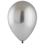 Шар латексный Хром 36 см (Серебро)
