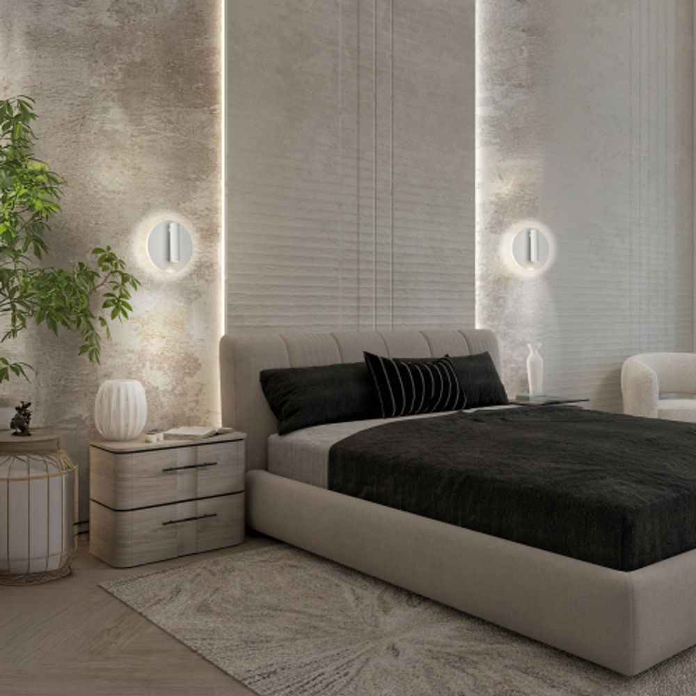 Декоративная подсветка светодиодная ЭРА EDGAR WL55 WH для интерьера COB 5Вт/SMD 7Вт 4000К белый IP20