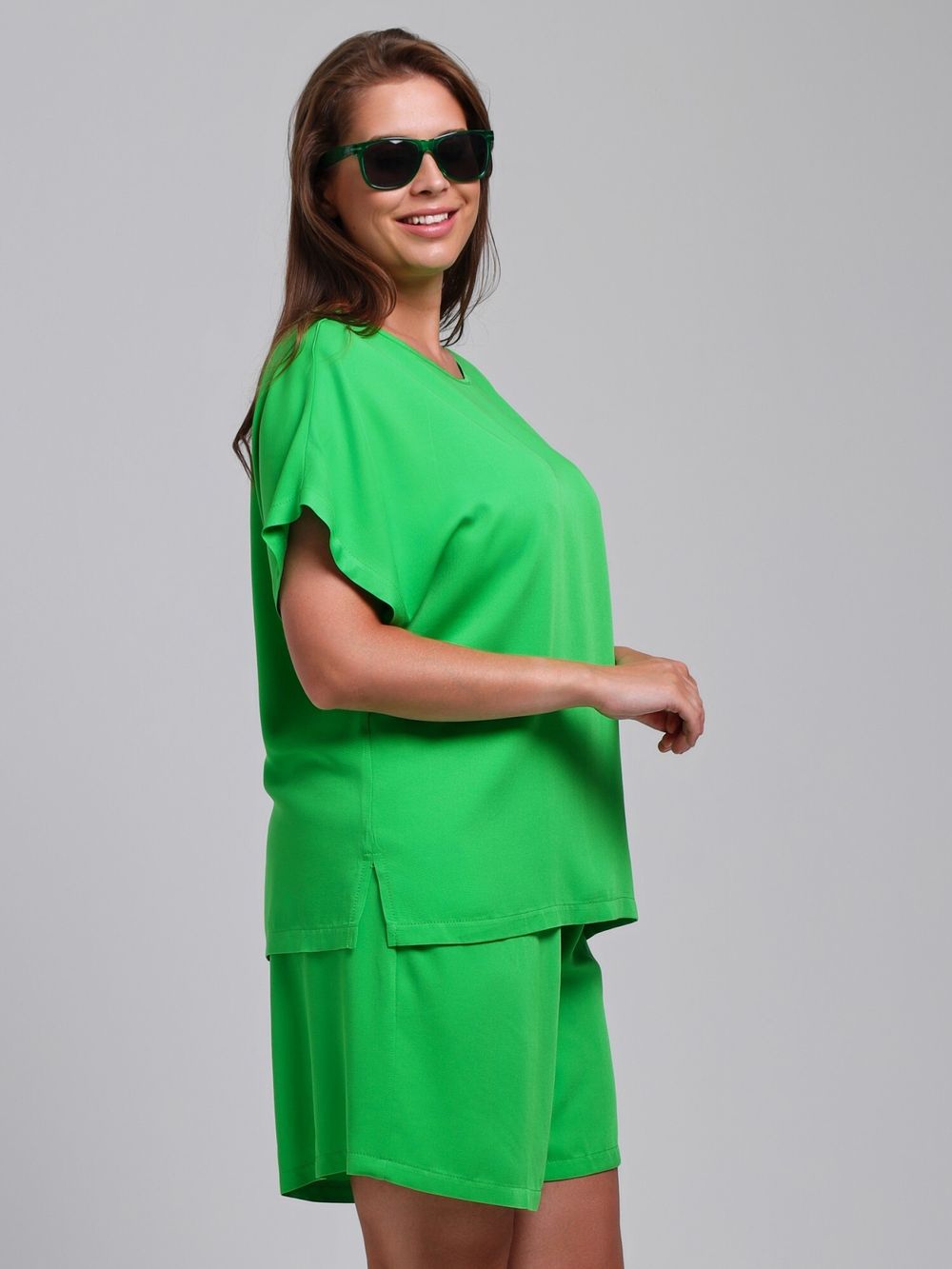 Блузка Летний драйв-4 Виотекс ЯРКО-ЗЕЛЁНЫЙ