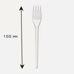 Вилка пластиковая Элпи Стандарт 155 мм белая 100 штук