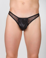 Стринги мужские отстегивающиеся (46) (Цвет: черный)