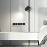 Рамка на 5 постов Senso (белый, стекло soft-touch) W0053101