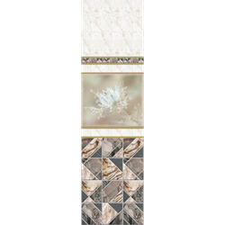 Панель ПВХ фотопечать Нигелла бежевая узор 2700х250мм