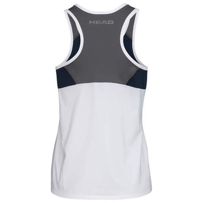 Женский топ теннисный Head Club 22 Tank Top W - white/dark blue