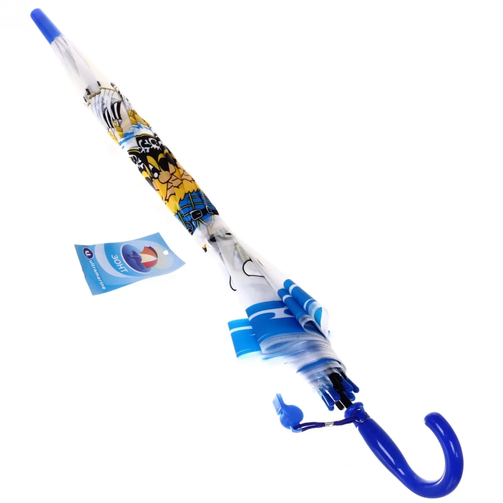 Зонт детский полуавтомат «Отважный Пират», 8 спиц, d-86, в сложе. виде 65см