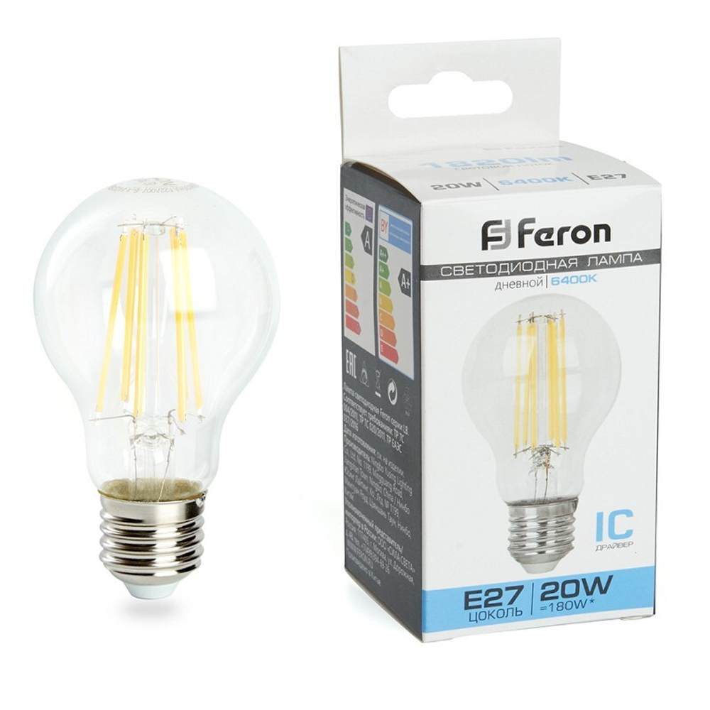 Лампа светодиодная.  20W  230V E27 6400K. LB-620