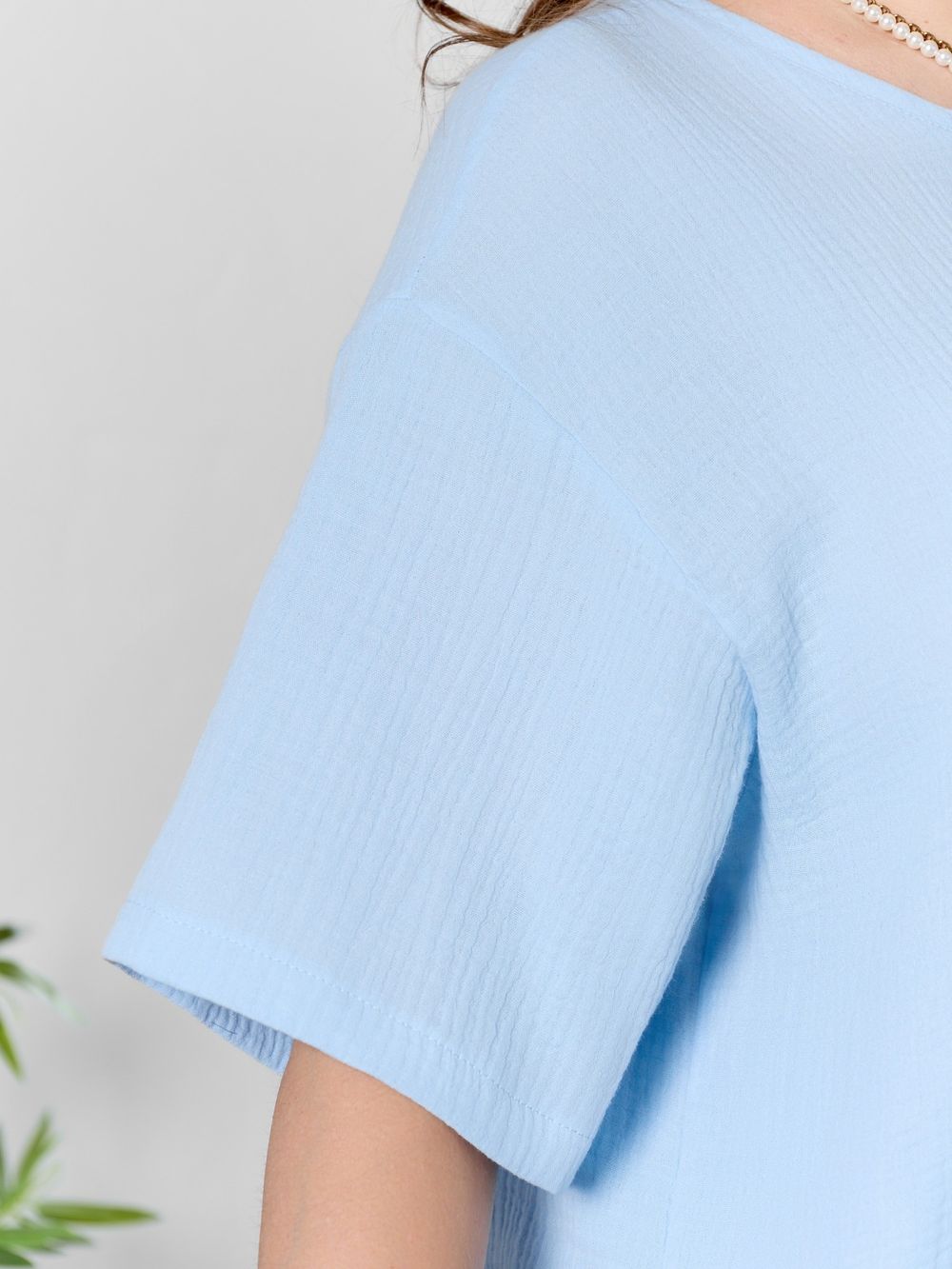 Блузка Вуаль-4 Виотекс ГОЛУБОЙ