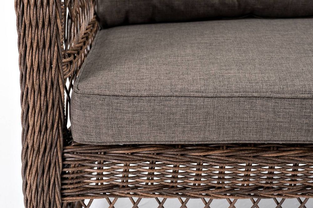 "Гранд Латте" диван трехместный из искусственного ротанга, цвет коричневый
