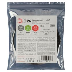 Светодиодная лента ЭРА LS5050 -14,4-60-12-G-IP20-1 year-5m зеленый 5м | Светодиодные ленты 12В 1 год