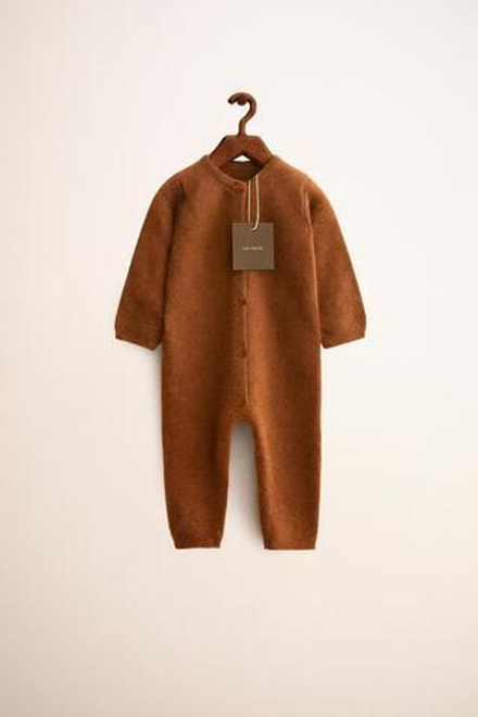 ZARA TIMELESS - ДЛИННЫЙ КАШЕМИРОВЫЙ КОМБИНЕЗОН, СВЕТЛО-КОРИЧНЕВЫЙ