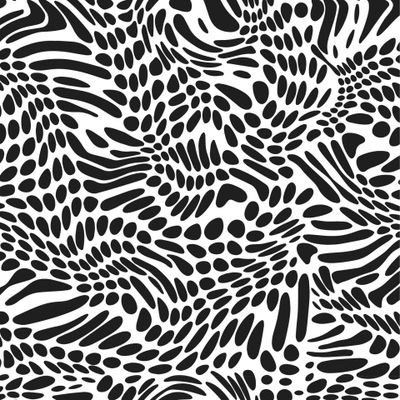 Абстрактные пятна черно-белые, бесшовный узор