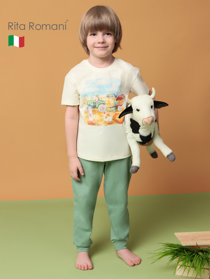 8651 Комплект из футболки и брюк