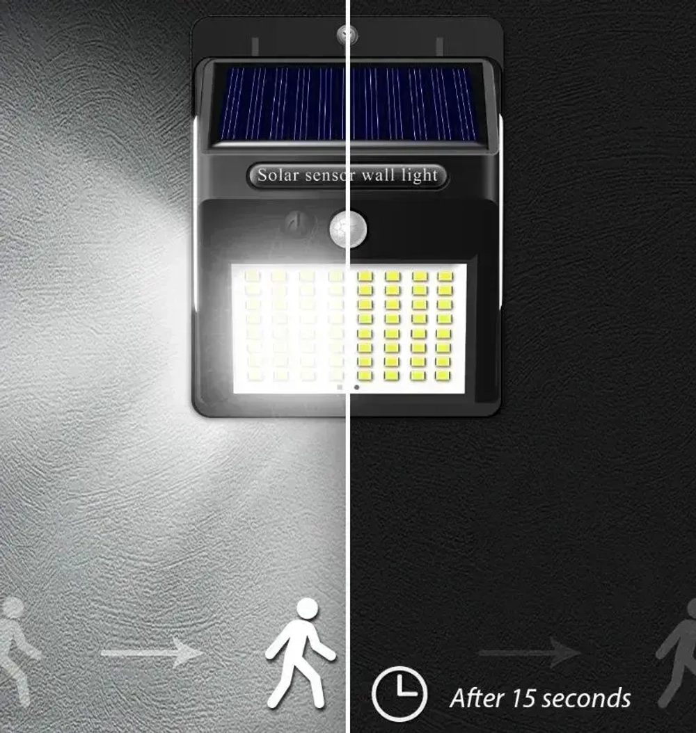 Дачный светильник с выносной панелью Nl-2m с датчиком движения / Уличный светодиодный светильник на солнечной батарее
