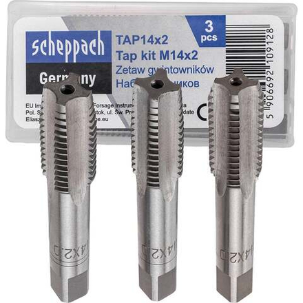 Метчик Scheppach M14x2, 3шт Sch-TAP14x2(62783)