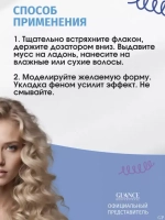 "GLANCE" Мусс-Кондиционер для укладки волос BIOTIN ультра сильная фиксация 200мл
