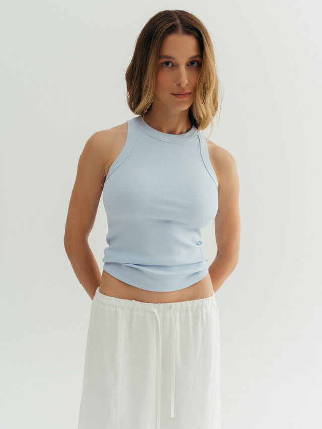 Топ базовый в мелкий рубчик